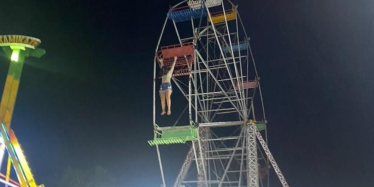 Vídeo mostra mulher despencando de roda-gigante no Rio Preto da Eva