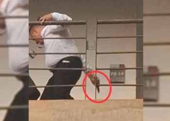 Professor tenta esfaquear aluno dentro de universidade; veja o vídeo