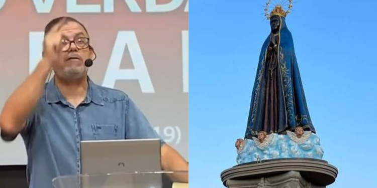 Pastor chama Nossa Senhora Aparecida de ‘Satanás fantasiado de azul’; assista