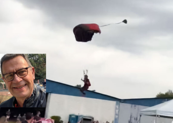 Durante apresentação, paraquedista despenca em público e acaba matando homem; assista