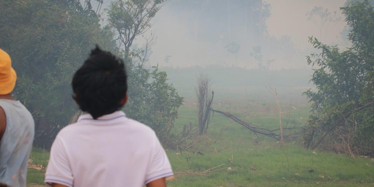 Manaus tem 3º dia de intensa fumaça e SES-AM recomenda uso de máscaras N95/PFF2 ou P100