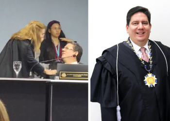 Vídeo mostra conselheiro Ari Moutinho mandando beijo e xingando presidente do TCE-AM de ‘vadia’