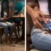 Vídeo: Mulher tenta desbloquear celular do marido após ele ficar bêbado e dormir em bar