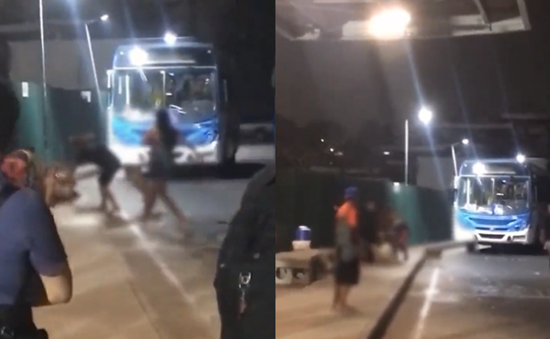 Vídeo: Em Manaus, merendeiro é espancado após discussão em parada de ônibus