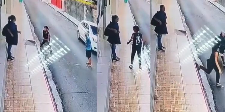 Vídeo: delinquentes rendem mulher, roubam celular e depois correm em Manaus