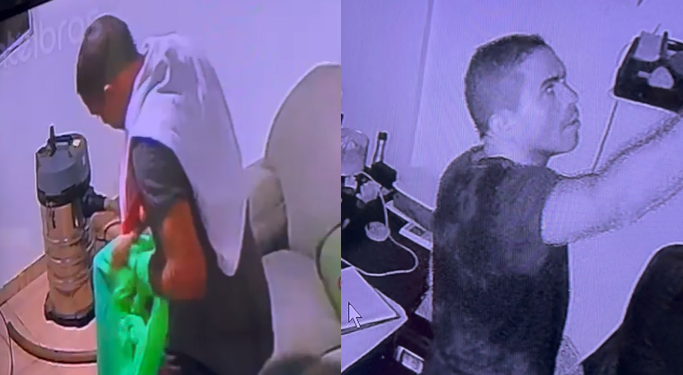 Vídeos: Câmera flagra ladrão invadindo o lava a jato do ‘Parazinho’ em Manaus e furtando tudo