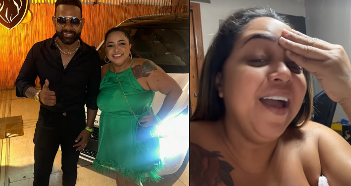 Magrinha Ellen confunde sósia de Pablo do Arrocha com o cantor e relata mico: ‘Bati foto chorando, tremendo’