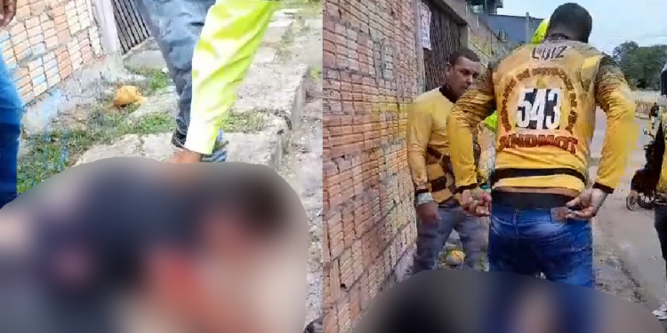 Vídeo: No AM, grupo de mototaxistas espanca passageiro que teria furtado e tentou pagá-lo com droga