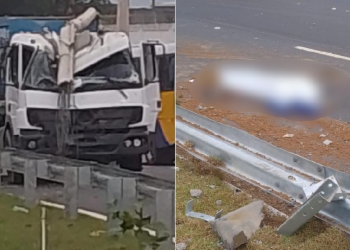 Alta velocidade de caminhão é apontada em morte de trabalhadores no Tarumã, diz perícia