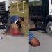 Vídeo: Casal com cri@nç@ são atropelados por caminhão em Manaus; uma das vítimas teve fratura