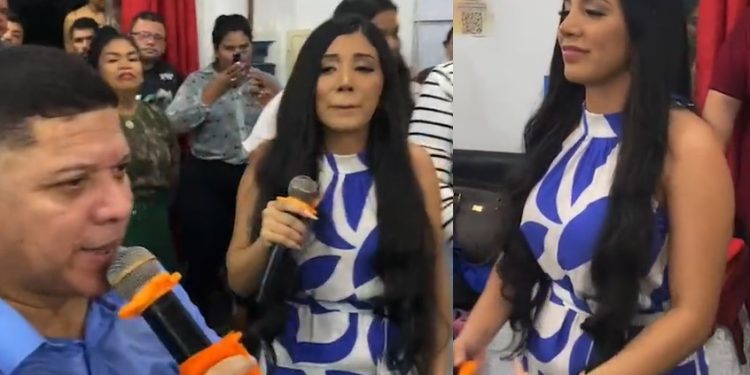 Vídeo: Isabelly Aurora troca rifas por culto, mas povo duvida: ‘essa é a igreja dos blogueiros?’
