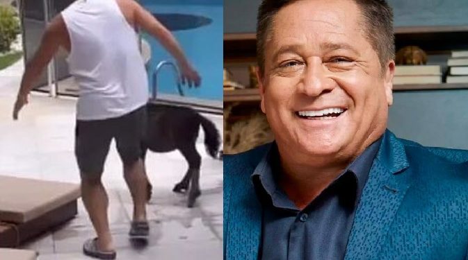 Sertanejo Leonardo dá bicuda em pônei da neta e web detona: ‘bruto e estúpido’