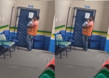 Professor de matemática de escola pública de Manaus viraliza ao ‘nanar’ bebê de aluna que fazia prova; veja