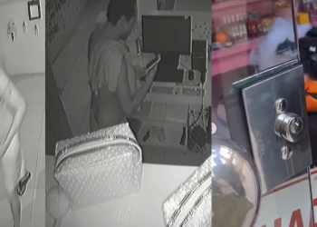 Vídeos: ‘Bandidagem está a solta’, reclama empresária que teve loja de maquiagem roubada em Manaus