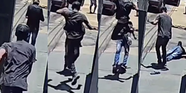 Vídeo mostra momento em que assassino mata idoso com chute nas costas