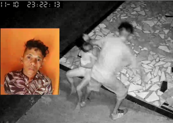 Vídeo: Mulher com bebê no colo é agredida por marido com socos e chutes na rua