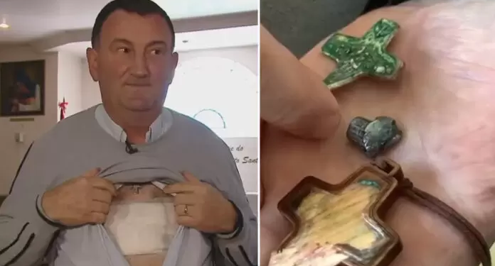 Padre sobrevive a assalto após bala atingir crucifixo