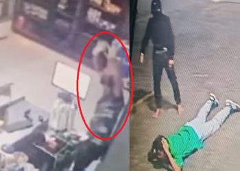 Vídeo: Frentista é baleado em Manacapuru após tentar impedir assaltante com cabo de vassoura