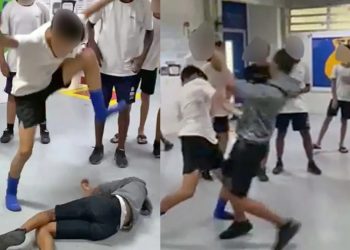 VÍDEO: aluno leva pisão na cabeça e desmaia durante briga em escola cívico-militar