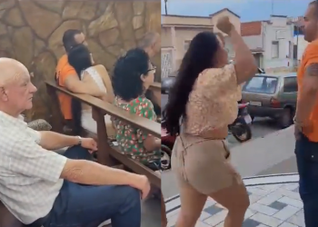 Vídeo: Casal de amantes é desmascarado no meio da missa e mulher faz barraco na igreja