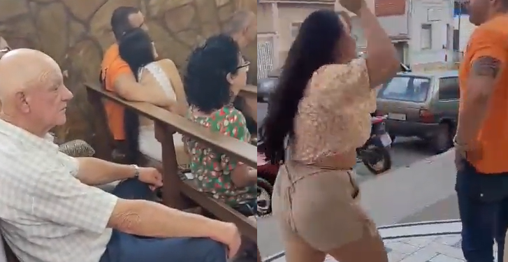 Vídeo: Casal de amantes é desmascarado no meio da missa e mulher faz barraco na igreja