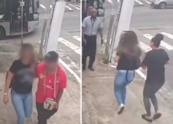 Vídeo: Motorista de ônibus percebe tentativa de estupro na rua e com os passageiros salva mulher