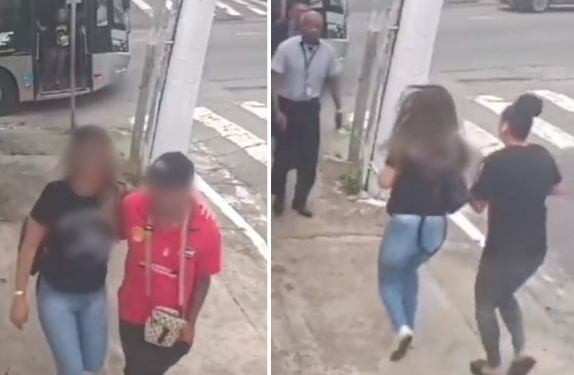 Vídeo: Motorista de ônibus percebe tentativa de estupro na rua e com os passageiros salva mulher