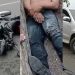 Vídeo: motoqueiro bate de frente com picape e vai parar na sarjeta em Manaus