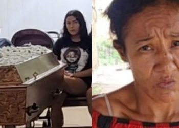 Após assaltar mulher no Amazonas, bandido volta, pula o muro e a mata com terçado