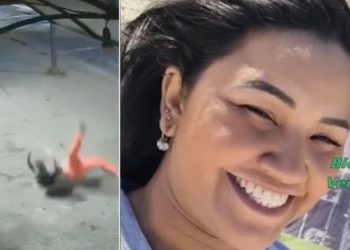 Vídeo forte: mulher sai para fazer caminhada e morre atropelada em cima da faixa