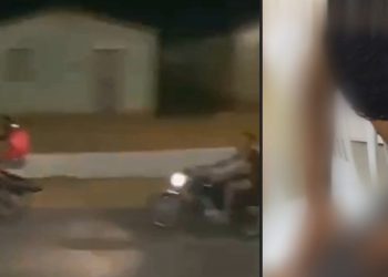 Vídeo forte: motoqueiros ficam em carne viva após queda violenta durante racha