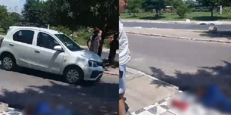 Vídeo: Homem é encontrado se debatendo no Educandos ao levar tiro em via movimentada