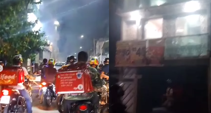 Vídeo: Motoboys ‘tocam o terror’ em lanchonete do Japiim que teria agredido trabalhador