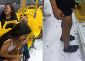Passageiro fica só de cueca após limpa no ônibus 678, em Manaus: ‘Tocaram o terror’; vídeo