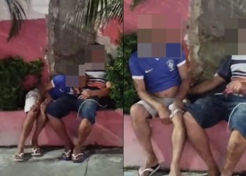 No flagra: Motoqueiro flagra homem fazendo s$x0 ºr@l em outro em Manaus