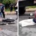 VÍDEO: Após chuva em Manaus, motoqueiro cai e morre embaixo de carreta