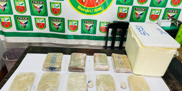Em vez de cerveja, polícia encontra 10 quilos de drogas em caixa de isopor no interior do AM