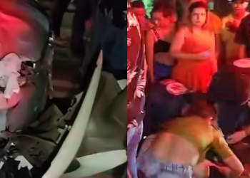 Em moto, mãe e filhos de 7 e 8 anos se ferem gravemente após acidente em Itacoatiara