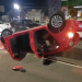 Vídeos: Acidente entre carros faz Gol capotar na avenida Torquato Tapajós