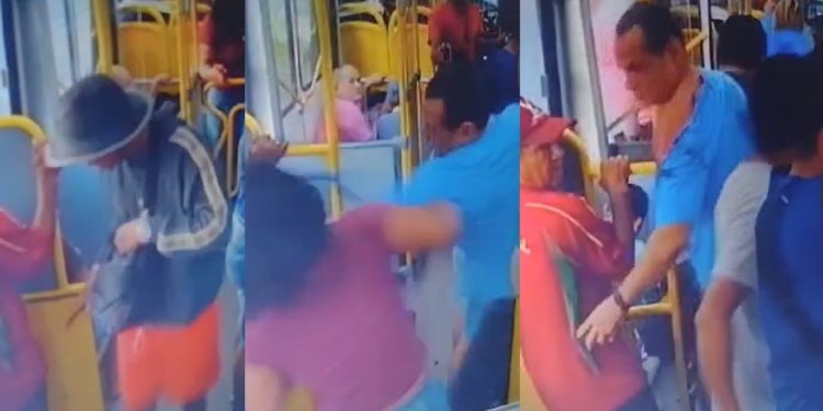 Vídeo mostra passageiro lutando e sendo baleado durante assalto a ônibus em Manaus