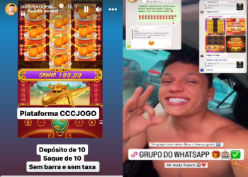 Blogueiro Uber Jardel Progenio admite que ‘tigrinho’ é jogo de azar, mas segue incentivando seguidores