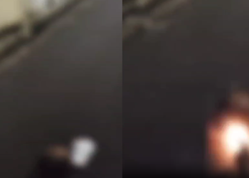 Vídeo forte: Criminoso joga cabeça no meio de rua na Compensa e dispara vários tiros