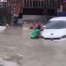 Vídeo: Rua na Zona Norte de Manaus fica alagada e carro quase afunda em tanta água