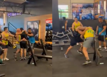 Vídeo: Cabo da PM sai na porrada com homem em academia de Manaus por causa de suposto chifre