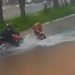 Vídeo: mulher é arrastada em rua alagada na Zona Leste e homens tentam salvá-la