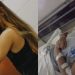Após perder o couro cabeludo em acidente com kart, jovem chora de dor no hospital