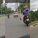 ‘Vem sentando no colinho do pai’: Mulher é flagrada sentada em motoqueiro em avenida de Manaus; veja
