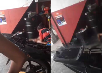 Vídeo mostra mulher ensanguentada após ser esfaqueada em oficina no ‘Jorge Texas’