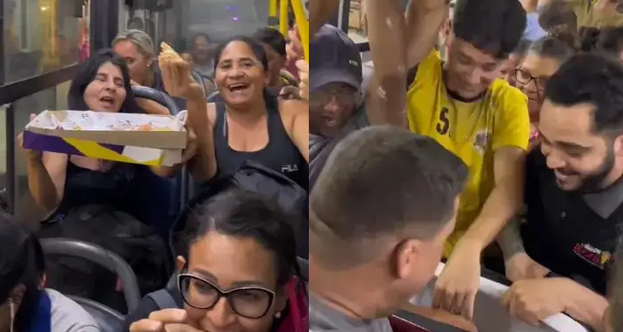 Vídeo: Pizzaria inova e ganha clientes ao fazer delivery dentro de ônibus: ‘Já fiz o pix, tá pago’