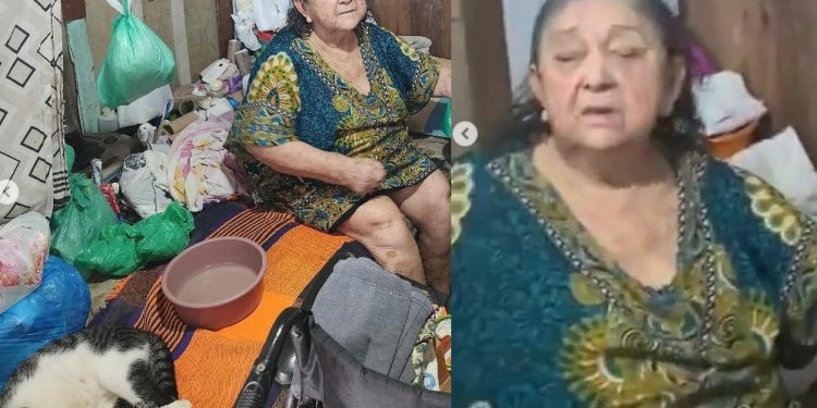 Vídeo: internautas denunciam abandono de idosa sem mobilidade em Manaus
